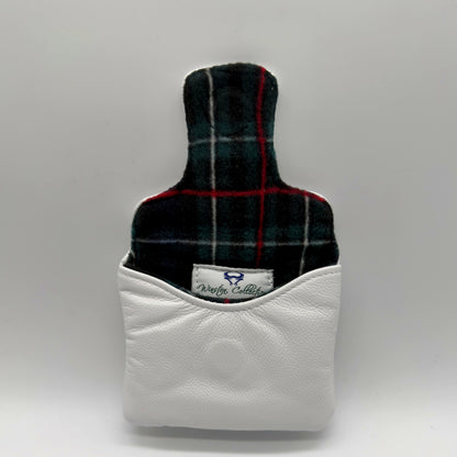 Kent State Fearless Flash Golf mallet putter cover in white, flap open