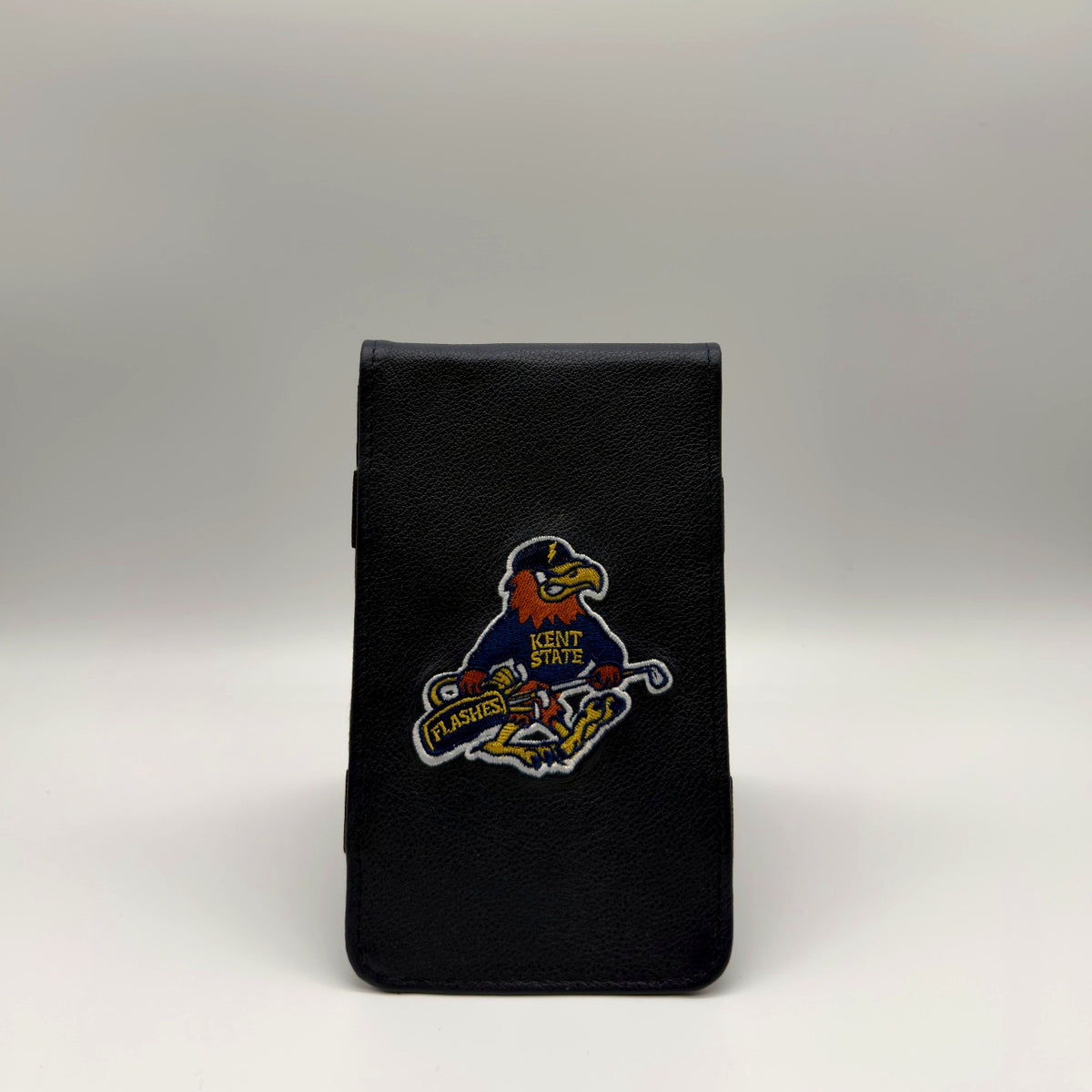 Kent State Fearless Flash Golf scorecard holder in navy, logo side
